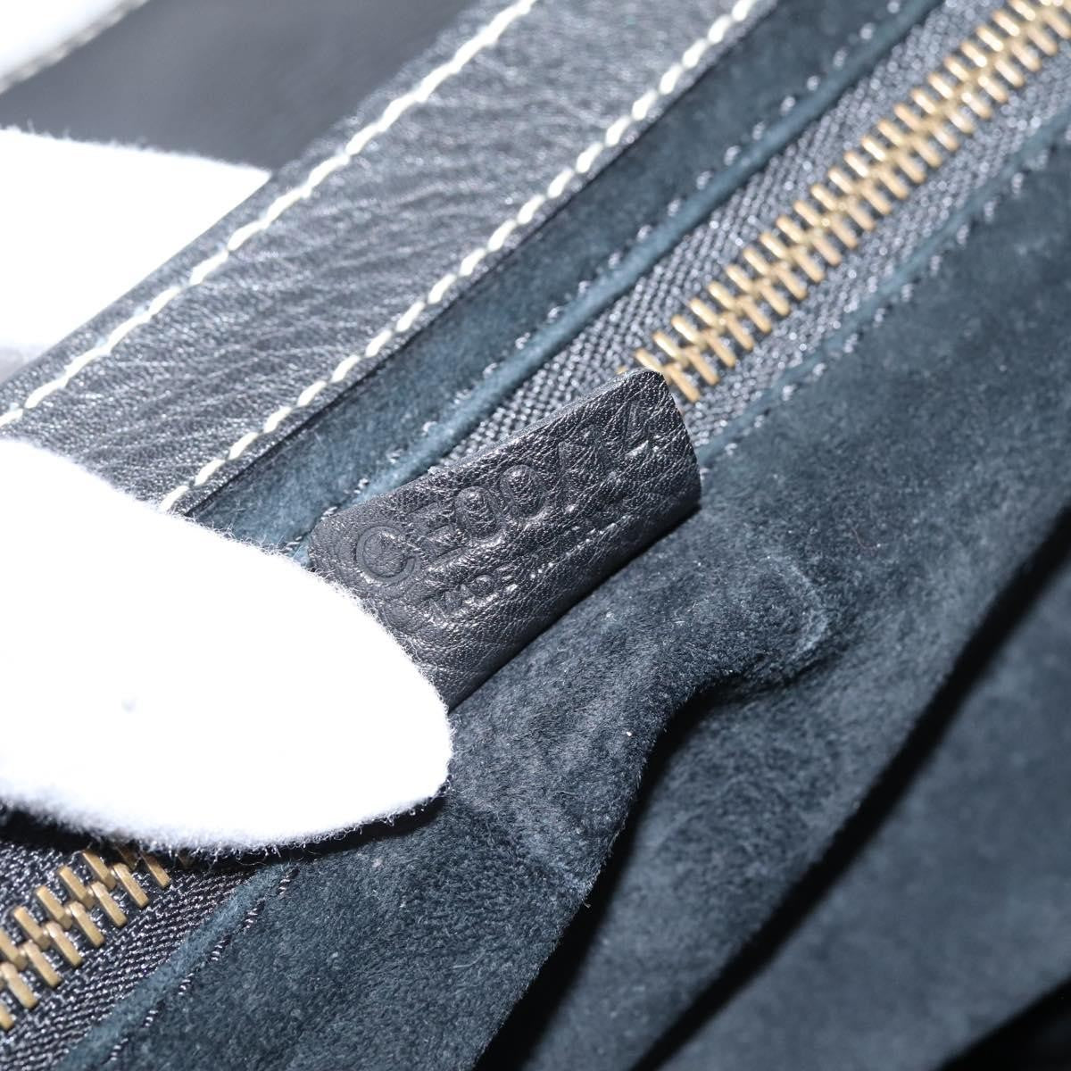 Celine Shoulder Leather Black Leather Shoulder Bag Bag (Pre-Owned)