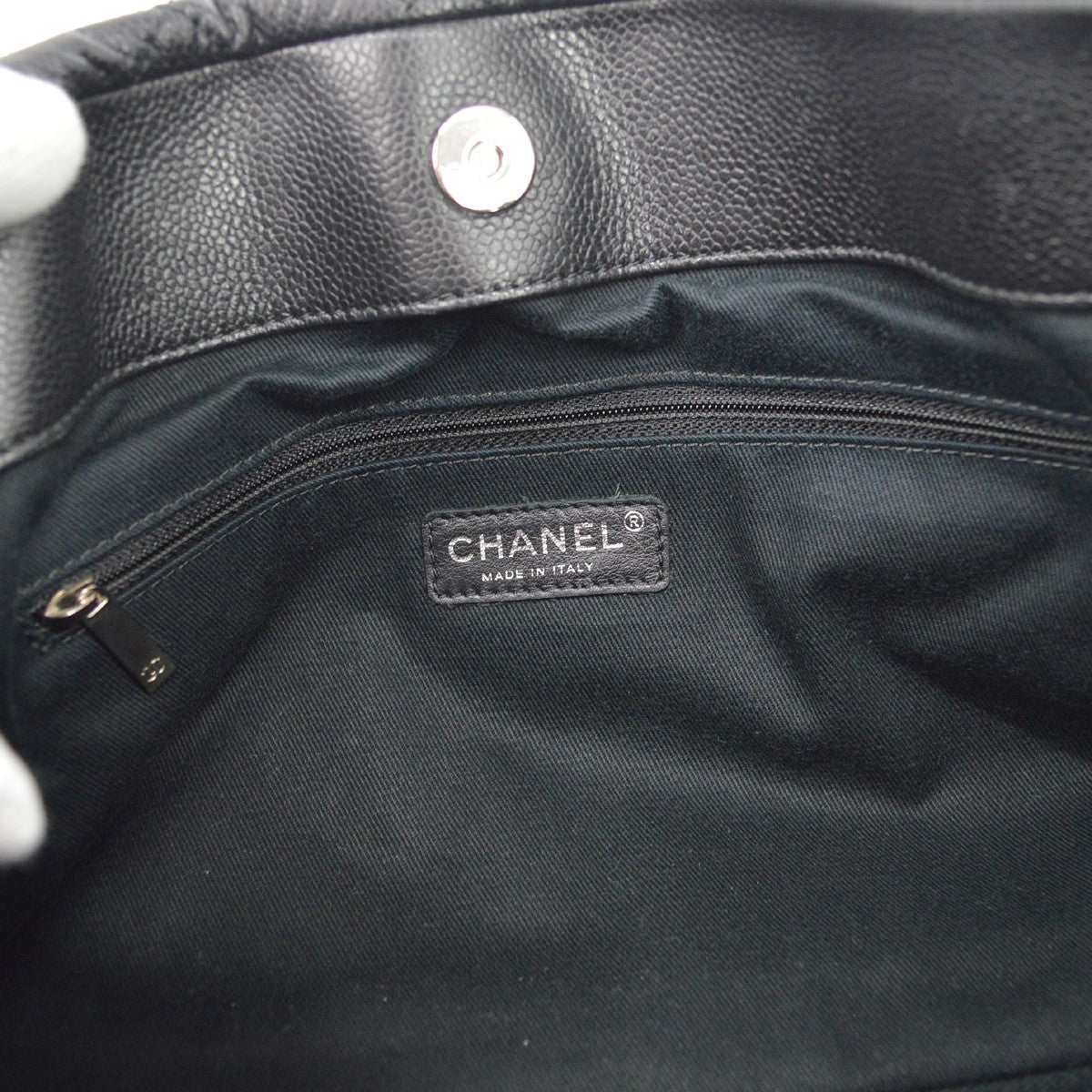 Chanel Timeless Cc Soft Quilted Caviar Black Leather Tote Bag Bag (Pre-Owned)