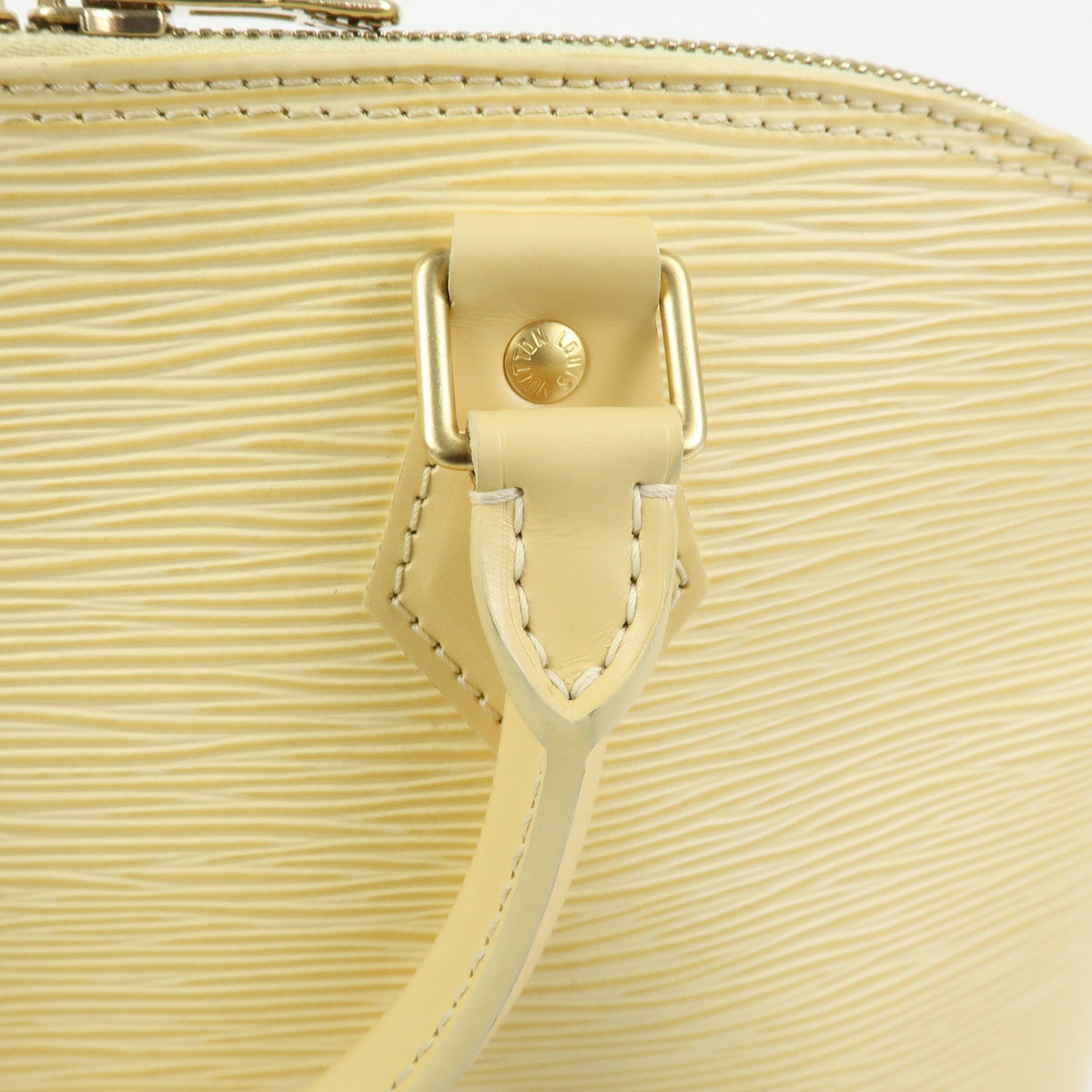 Louis Vuitton Alma Epi Leather Yellow Leather Handbag (Pre-Owned)