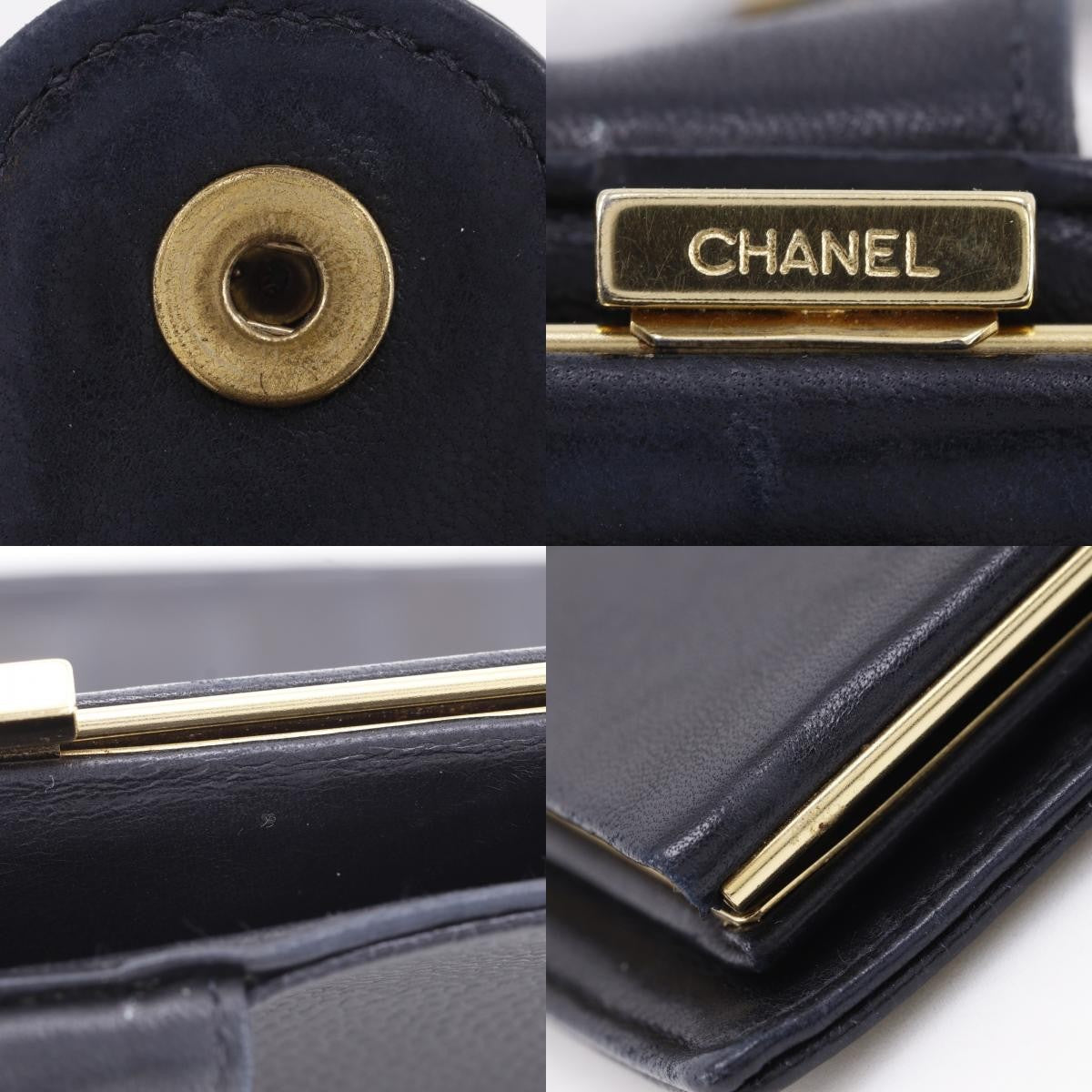 Chanel Timeless Cc French Caviar Black Leather Wallets Accessory (Pre-Owned)