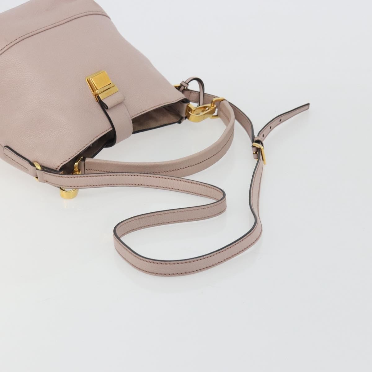Miu Miu Madras Convertible Hobo Leather Pink Leather Shoulder Bag Bag (Pre-Owned)