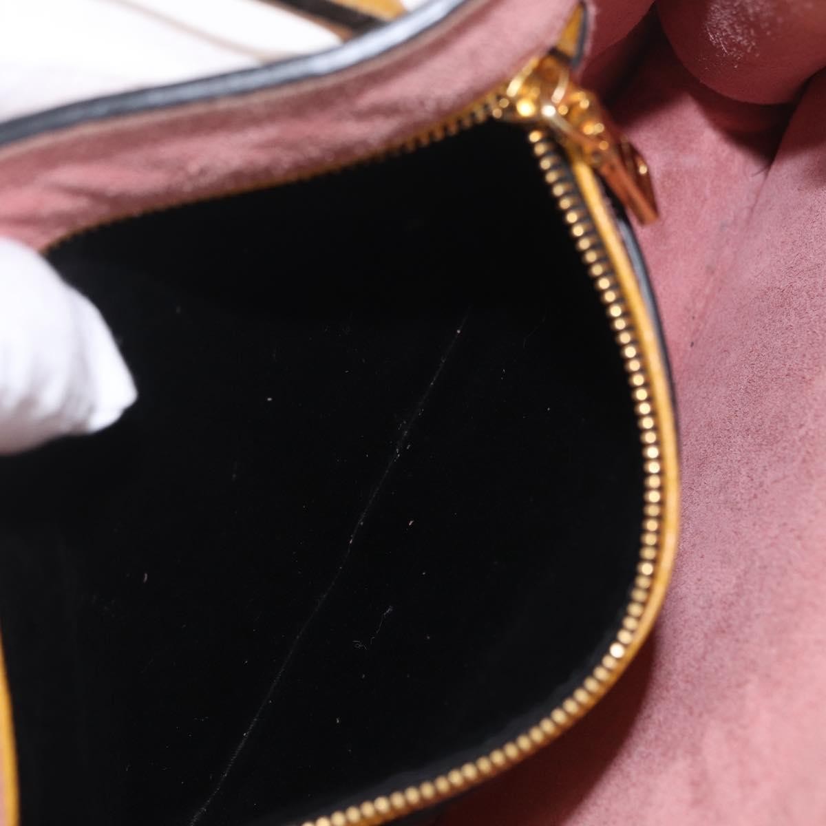 Miu Miu Madras Convertible Compartment Leather Yellow Leather Tote Bag Bag (Pre-Owned)