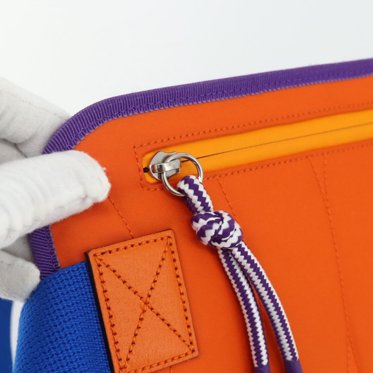 Gucci Panelled Front Pocket Belt Gg Jacquard Nylon And Rubber Purple Nylon Handbag (Pre-Owned)