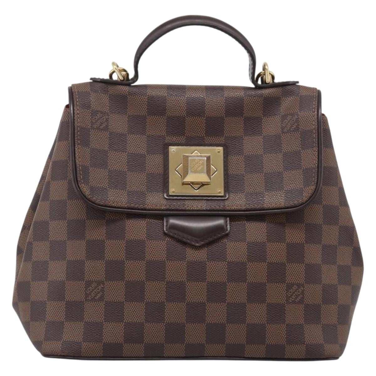 Louis Vuitton Bergamo Damier Brown Canvas Handbag (Pre-Owned)