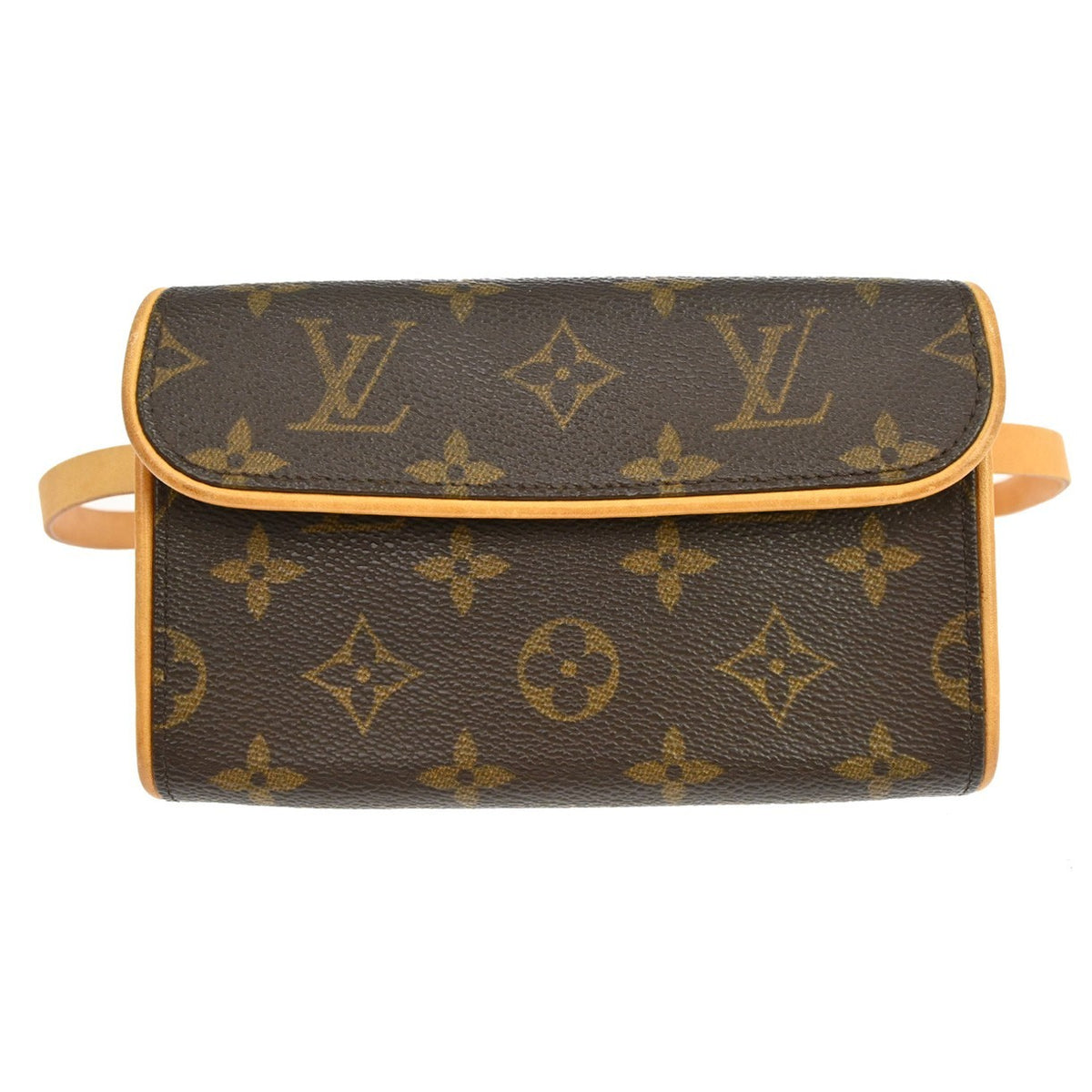 Louis Vuitton Florentine Waist Monogram Canvas Brown Canvas Handbag (Pre-Owned)