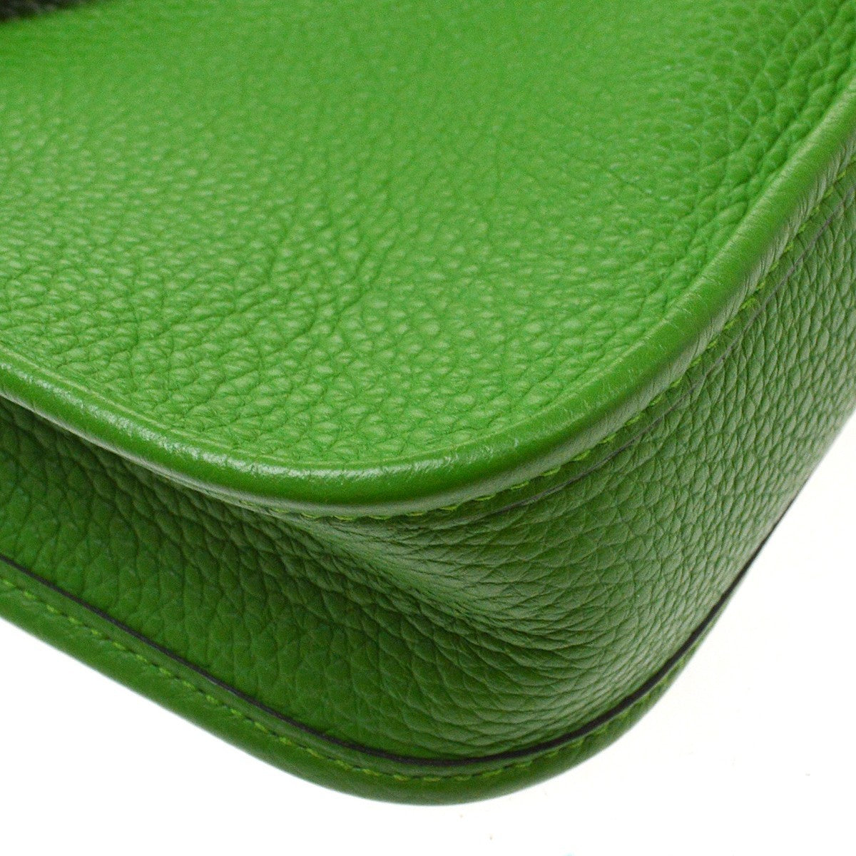 Hermes Evelyne Clémence Green Leather Handbag (Pre-Owned)