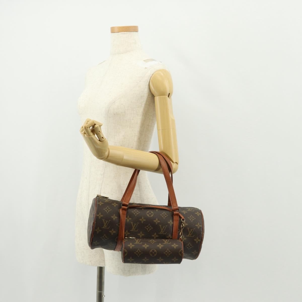Louis Vuitton Papillon Monogram Canvas Brown Canvas Handbag (Pre-Owned)