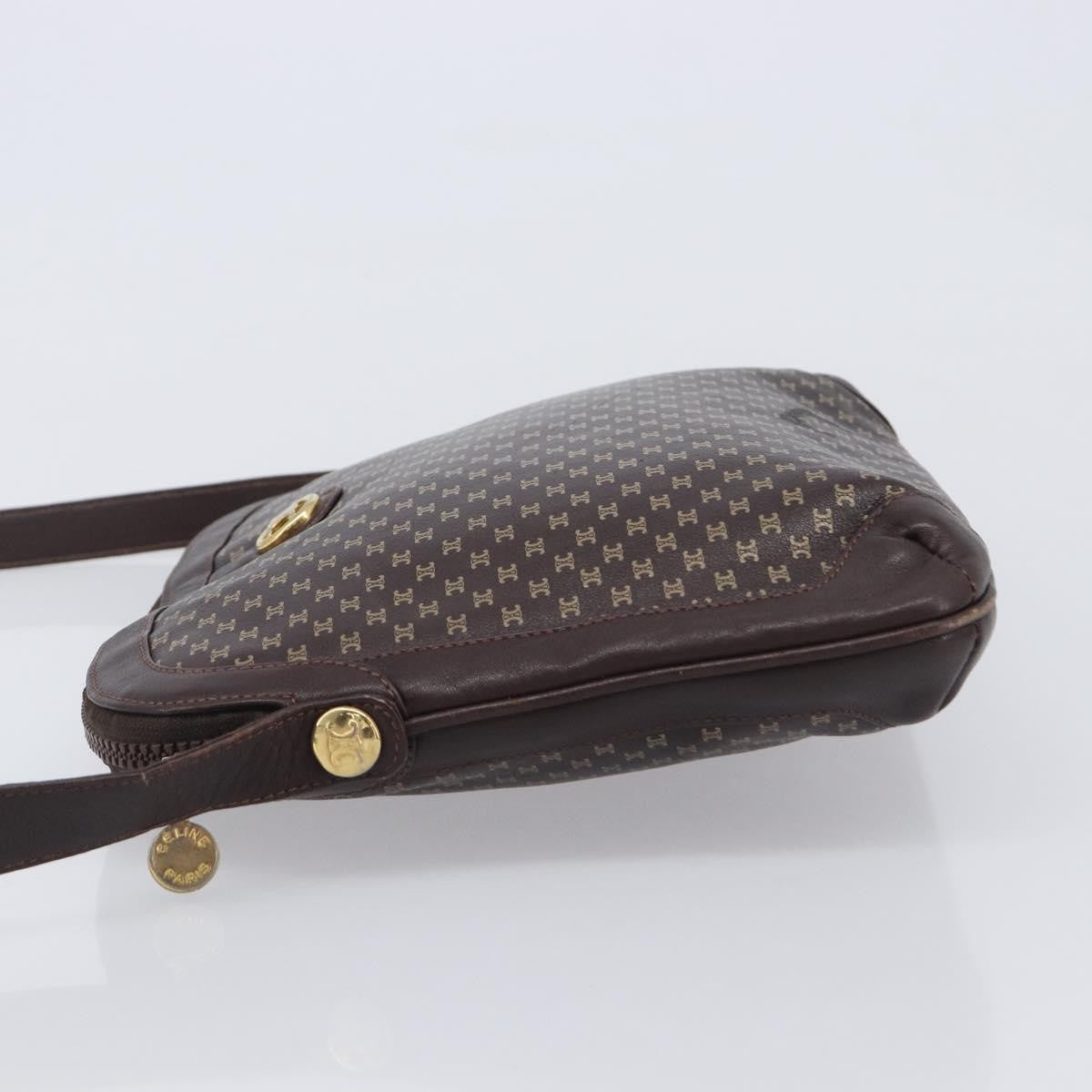 Celine Macadam Shoulder Canvas Brown Canvas Crossbody Bag Bag (Pre-Owned)