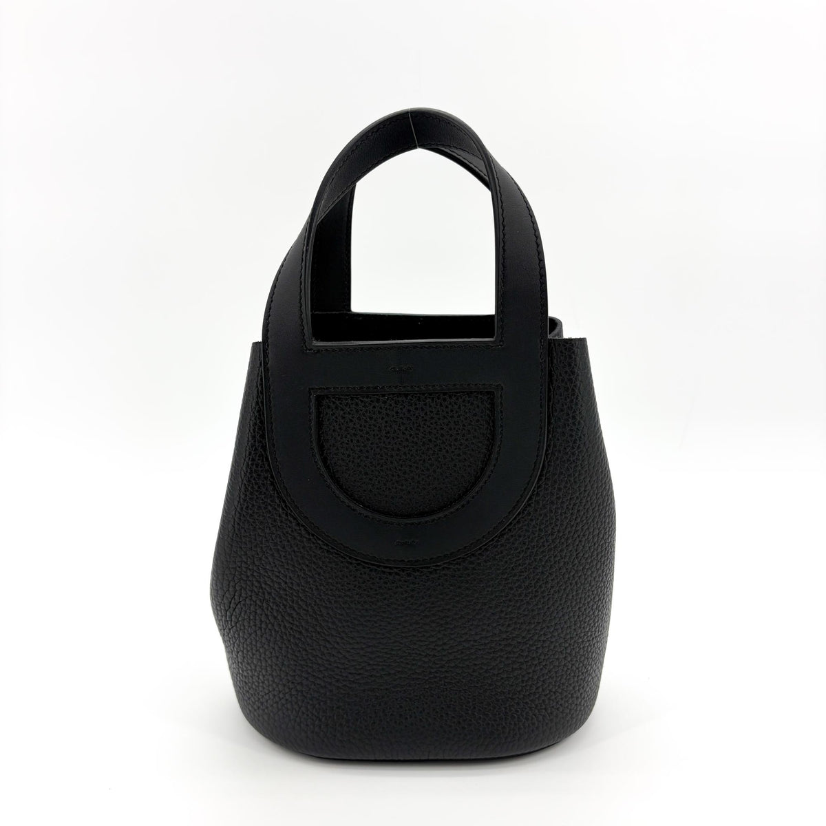 Hermes In-The-Loop Clemence With Swift Black Leather Handbag (Pre-Owned)