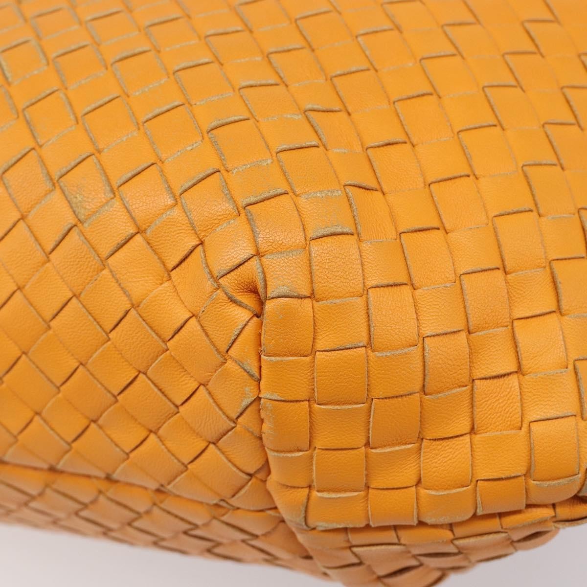 Bottega Veneta Capri Intrecciato Nappa Orange Leather Tote Bag Bag (Pre-Owned)