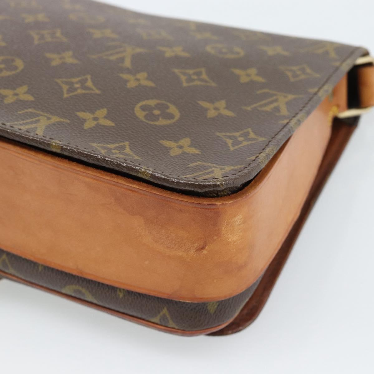 Louis Vuitton Cartouchiere Monogram Canvas Brown Canvas Shoulder Bag Bag (Pre-Owned)
