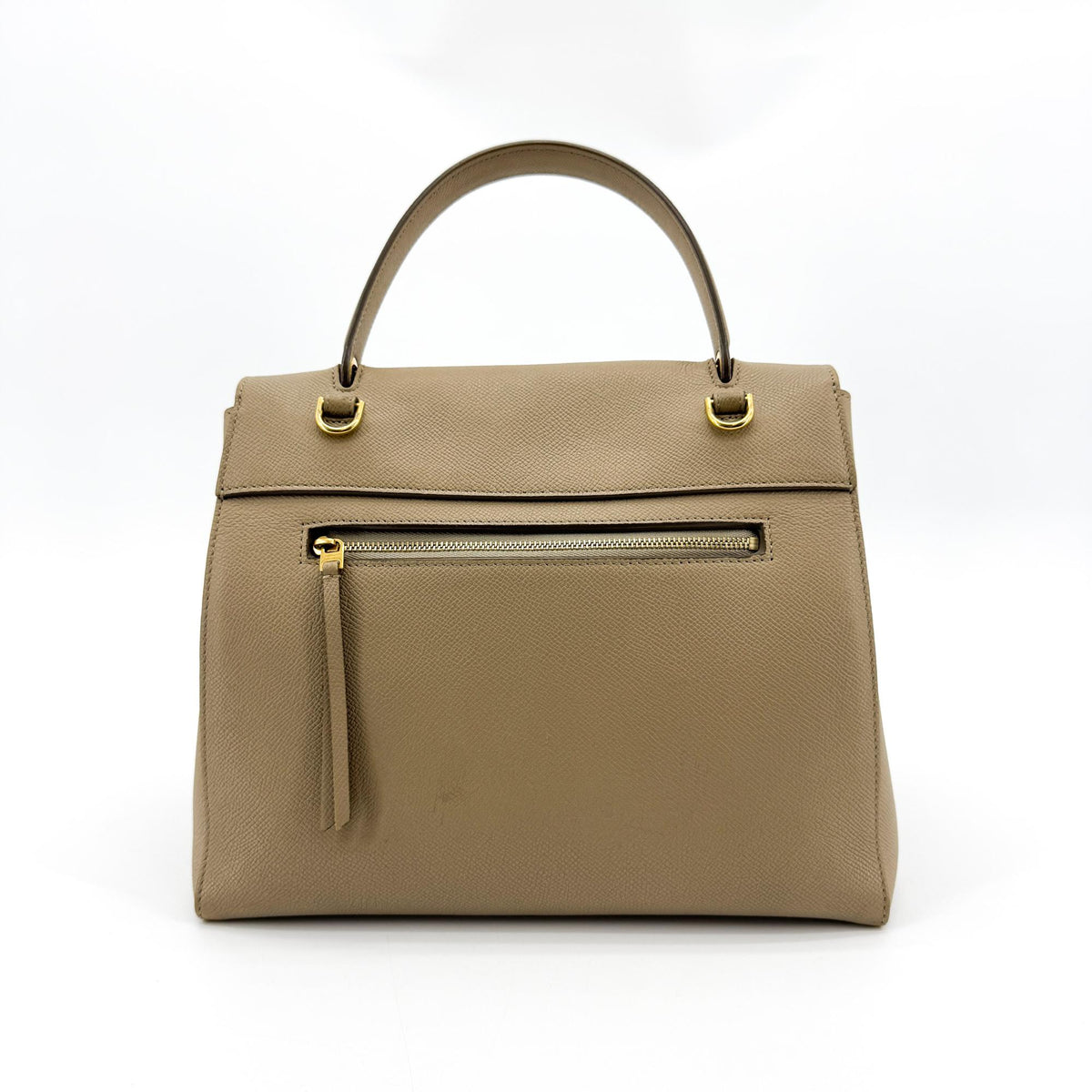 Celine Belt Calfskin Beige Leather Handbag (Pre-Owned)