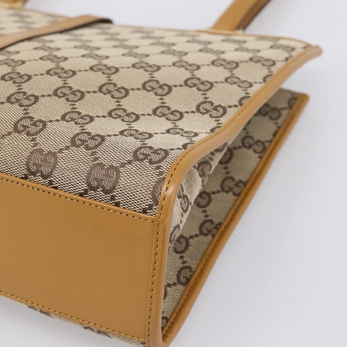 Gucci Jackie Gg Canvas Brown Canvas Tote Bag Bag (Pre-Owned)