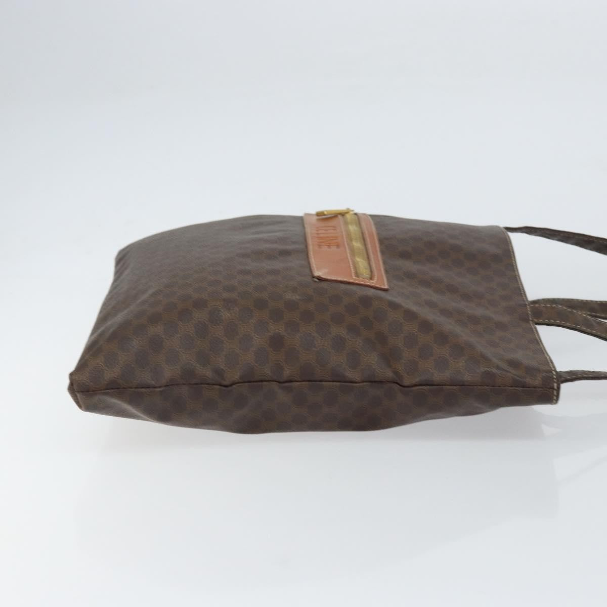 Celine Vintage Macadam Canvas Brown Canvas Tote Bag Bag (Pre-Owned)