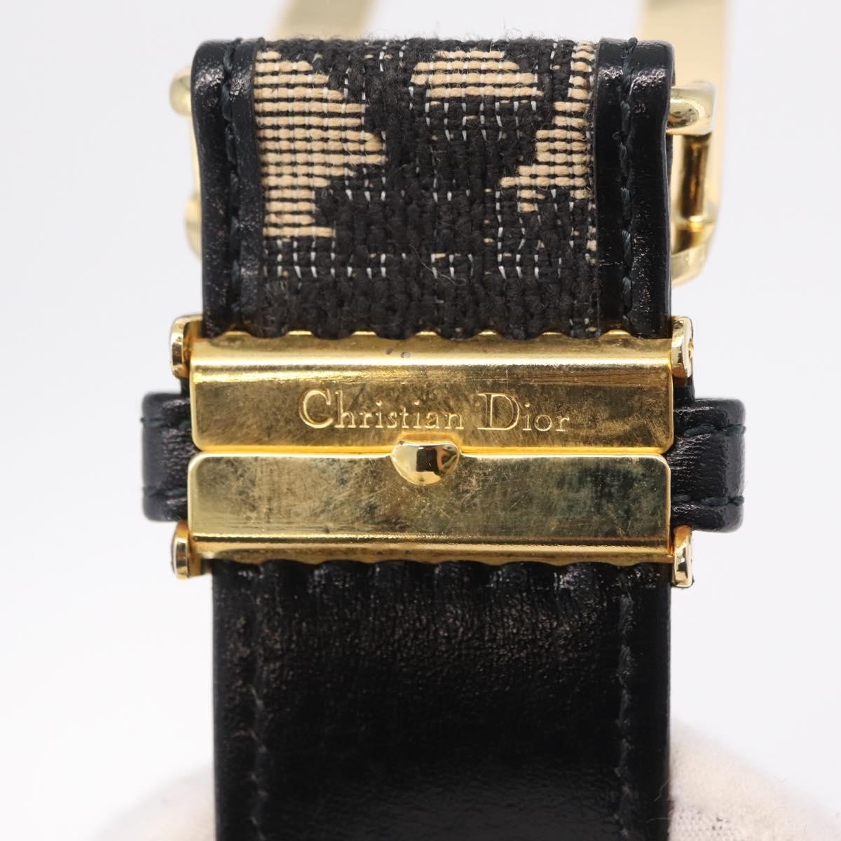 Christian Dior D Buckle Belt Canvas And Leather Navy Canvas Belts Accessory (Pre-Owned)
