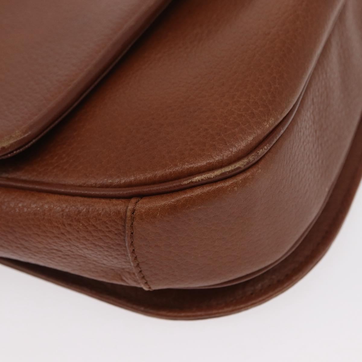 Burberry Vintage Leather Brown Leather Shoulder Bag Bag (Pre-Owned)