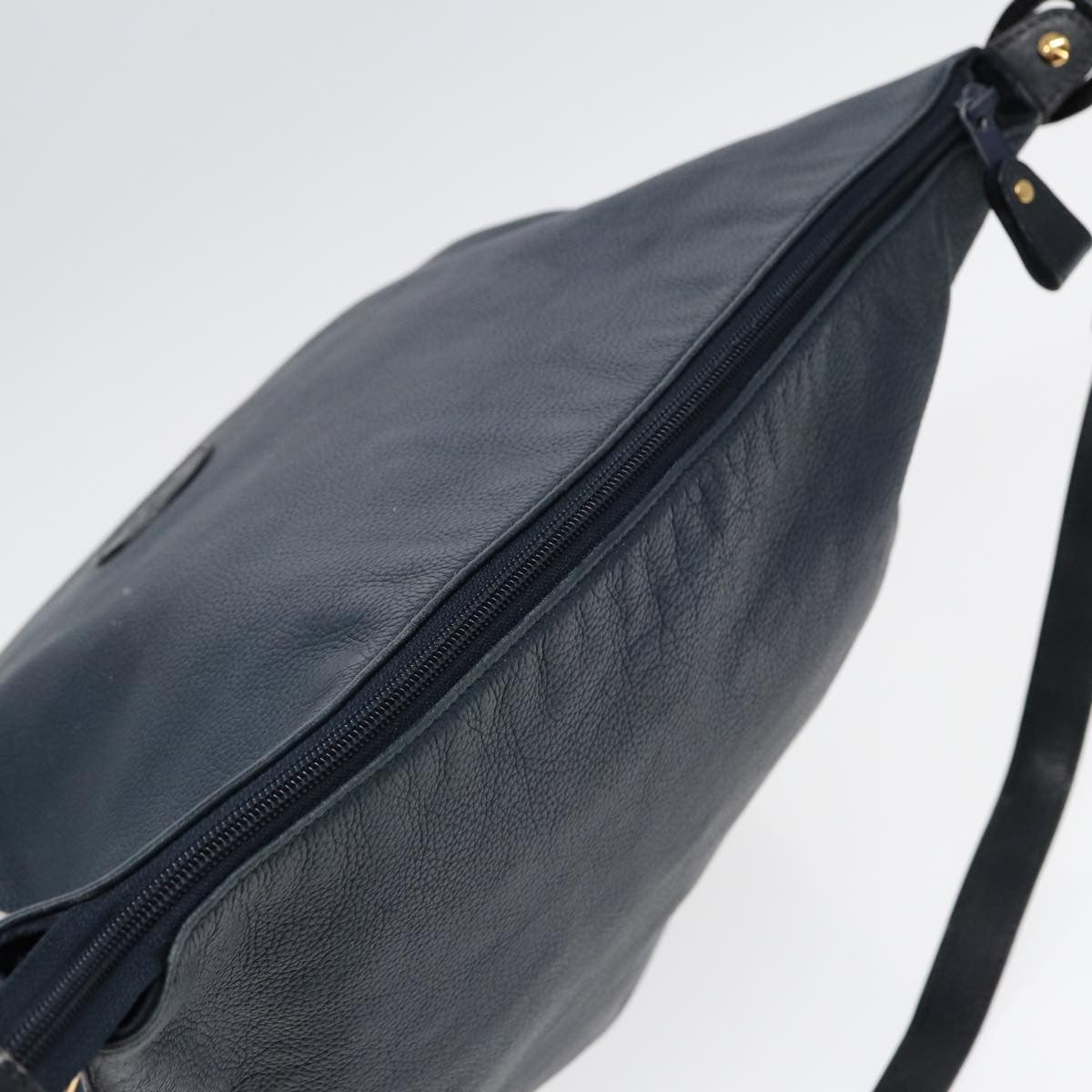 Gucci Vintage Leather Navy Leather Shoulder Bag Bag (Pre-Owned)