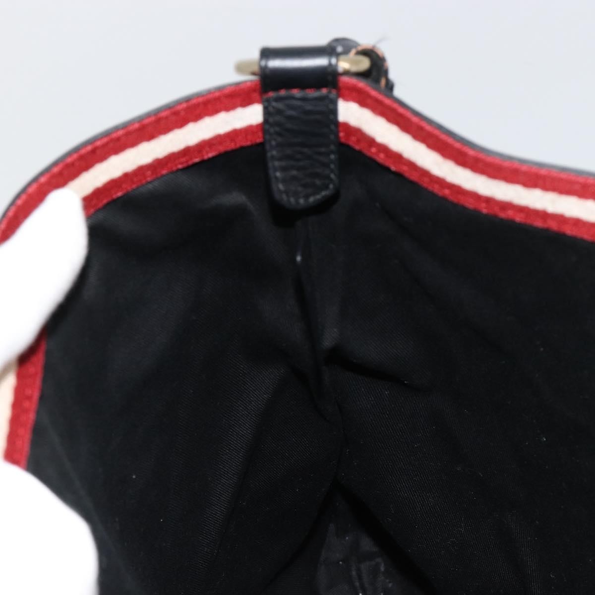 Bally Vintage Leather Black Leather Shoulder Bag Bag (Pre-Owned)