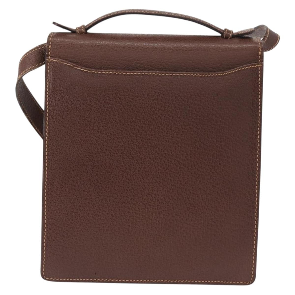 Gucci Vintage Leather Brown Leather Shoulder Bag Bag (Pre-Owned)