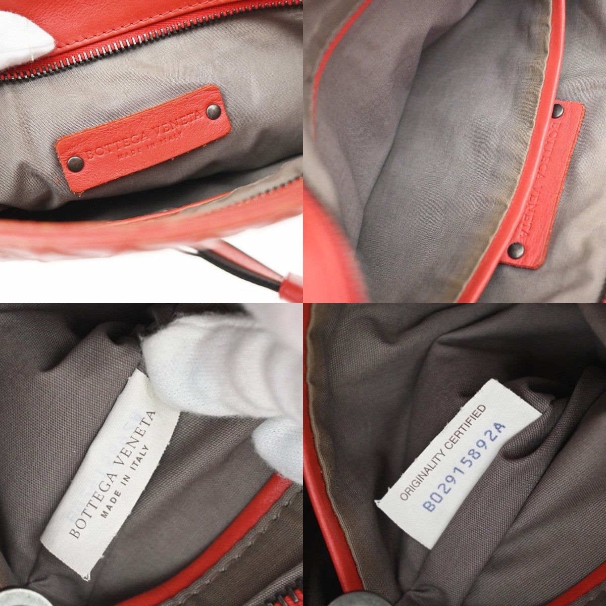 Bottega Veneta Flat Messenger Intrecciato Nappa Red Leather Crossbody Bag Bag (Pre-Owned)