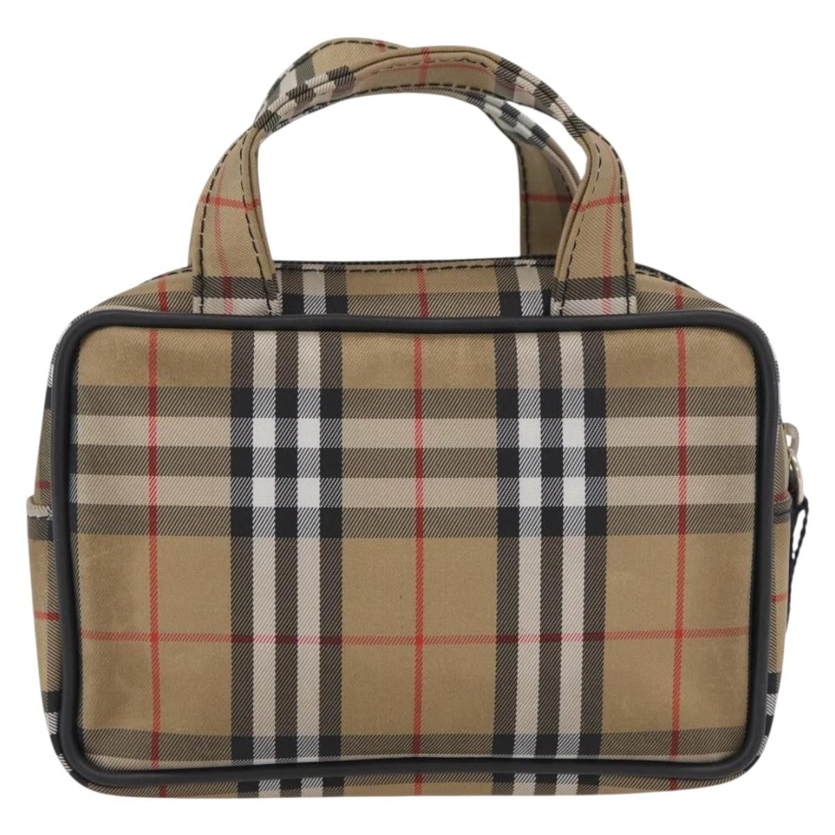 Burberry Nova Check Nylon Beige Nylon Handbag (Pre-Owned)