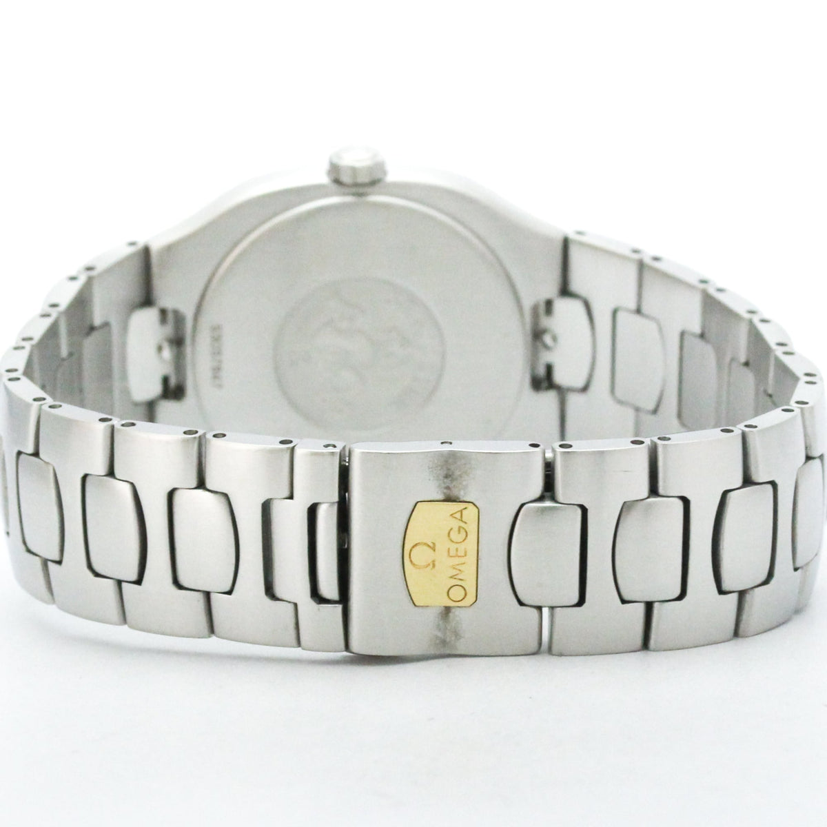 Omega Seamaster Polaris Day-Date Quartz Stainless Steel And Yellow Gold (18K) Watch (Pre-Owned)
