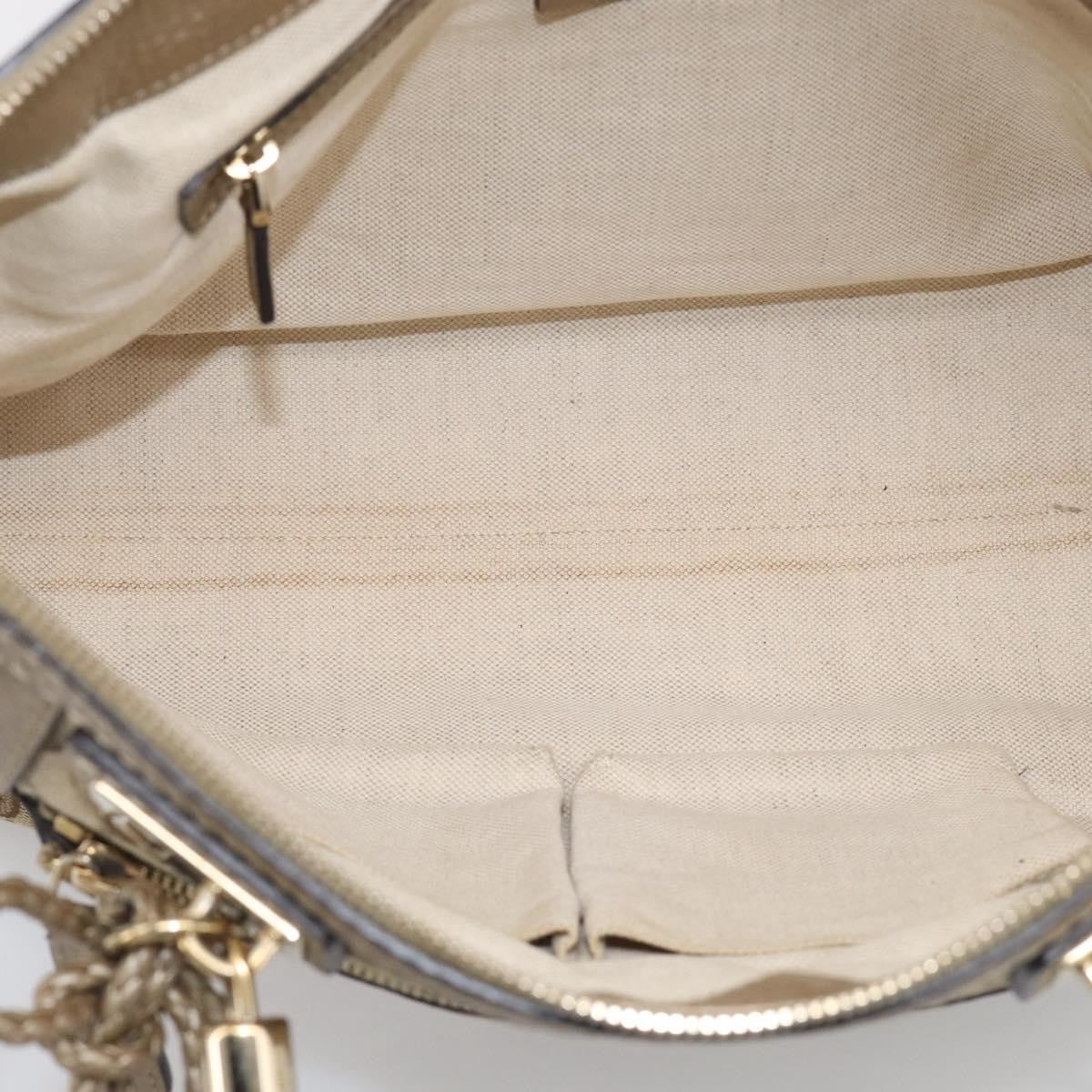 Gucci Bella Convertible Top Handle Gg Canvas Beige Canvas Handbag (Pre-Owned)