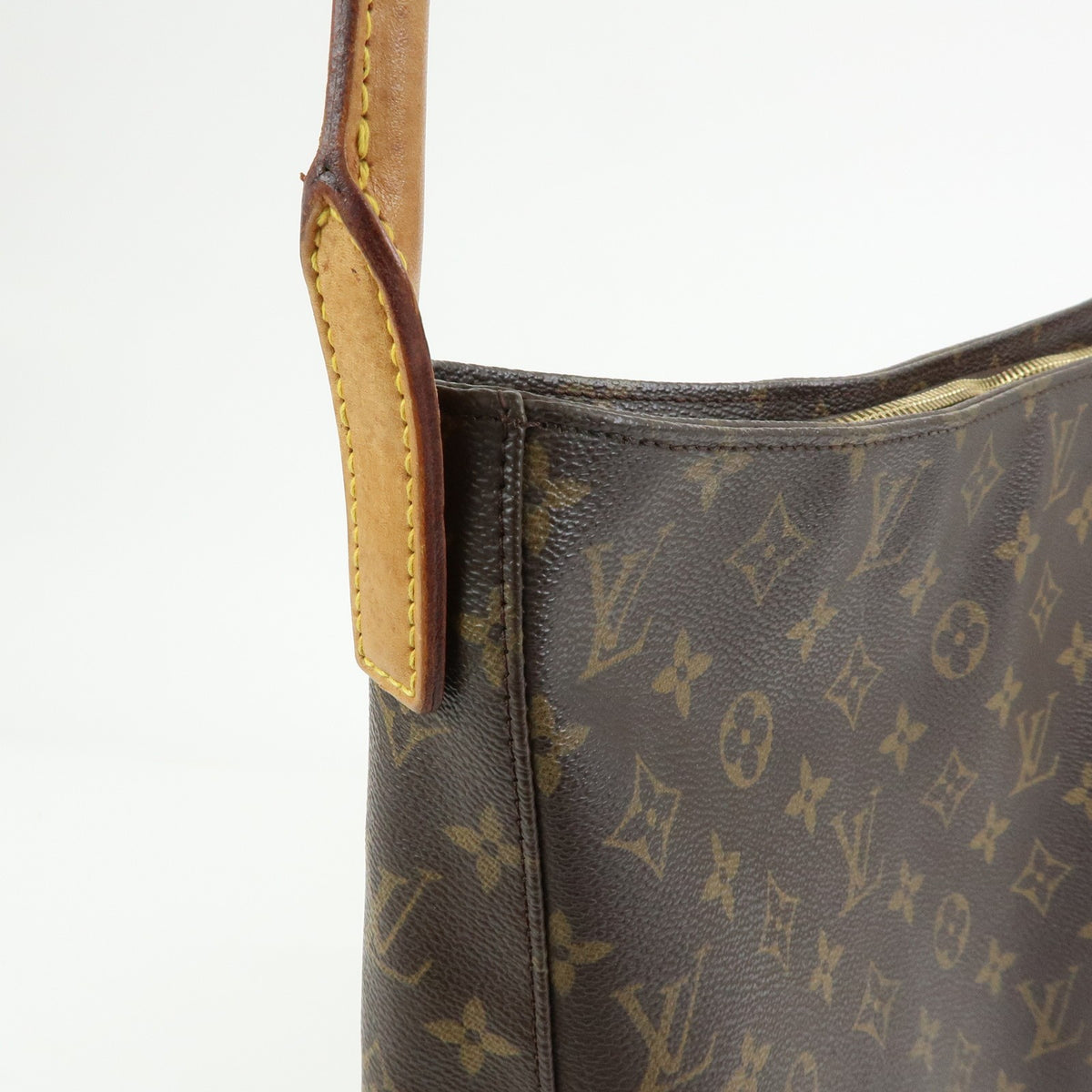Louis Vuitton Looping Monogram Canvas Brown Canvas Handbag (Pre-Owned)