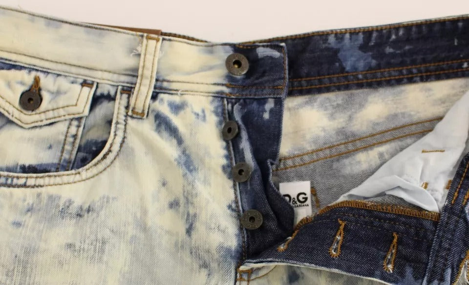 Dolce & Gabbana Blue D&G Cotton Washed Jeans Denim Women's Shorts