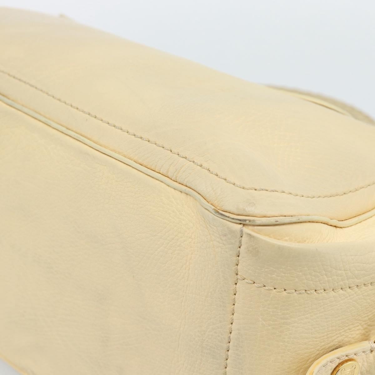 Celine Boogie Satchel Leather Beige Leather Handbag (Pre-Owned)