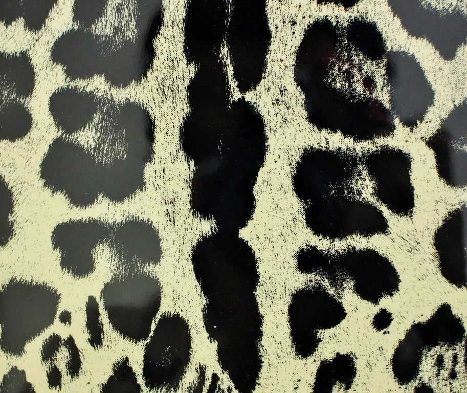 Dolce & Gabbana White Leopard Pattern Leather eBook Cover Tablet Women's Case