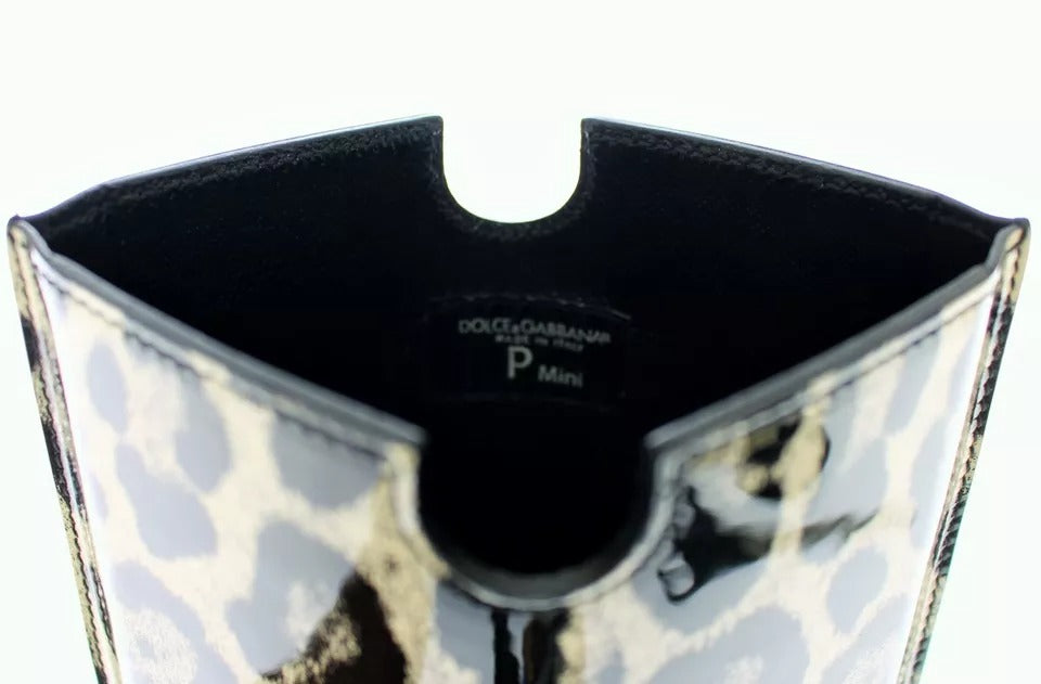 Dolce & Gabbana White Leopard Pattern Leather eBook Cover Tablet Women's Case