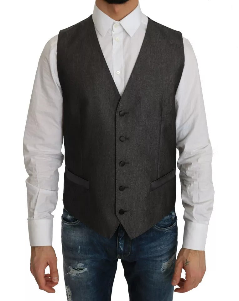 Dolce & Gabbana Gray MARTINI 2 Piece Vest Coat Men's Blazer
