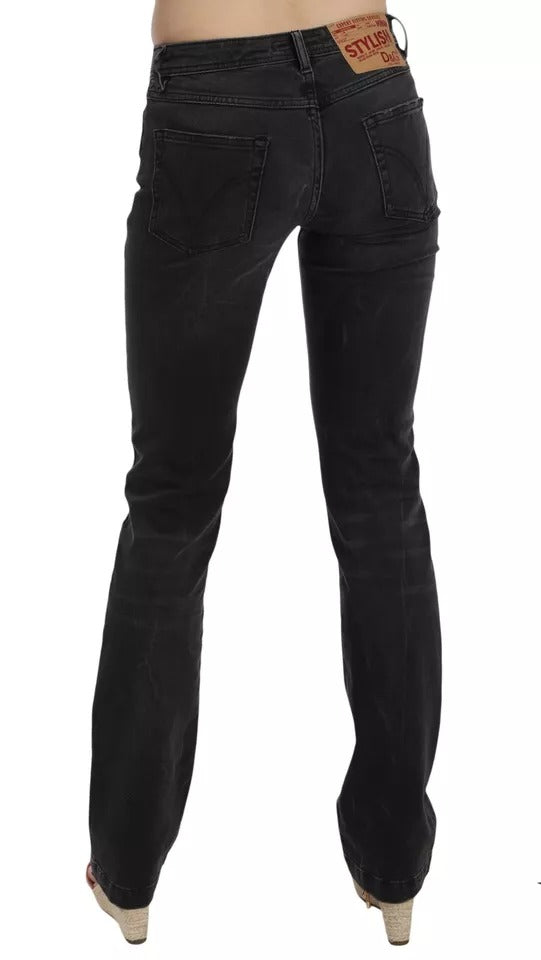 Dolce & Gabbana Black Slim Fit Cotton Jeans D&G Women's Pants