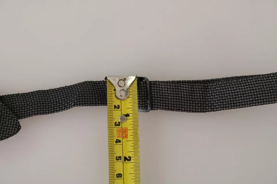 Dolce & Gabbana Gray Silk Patterned Mens NeckMen's Bow Men's Tie