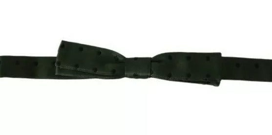 Dolce & Gabbana Green Silk Dotted Mens NeckMen's Bow Men's Tie