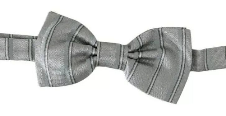 Dolce & Gabbana Light Gray Lining Adjustable Neck Butterfly Bow Men's Tie