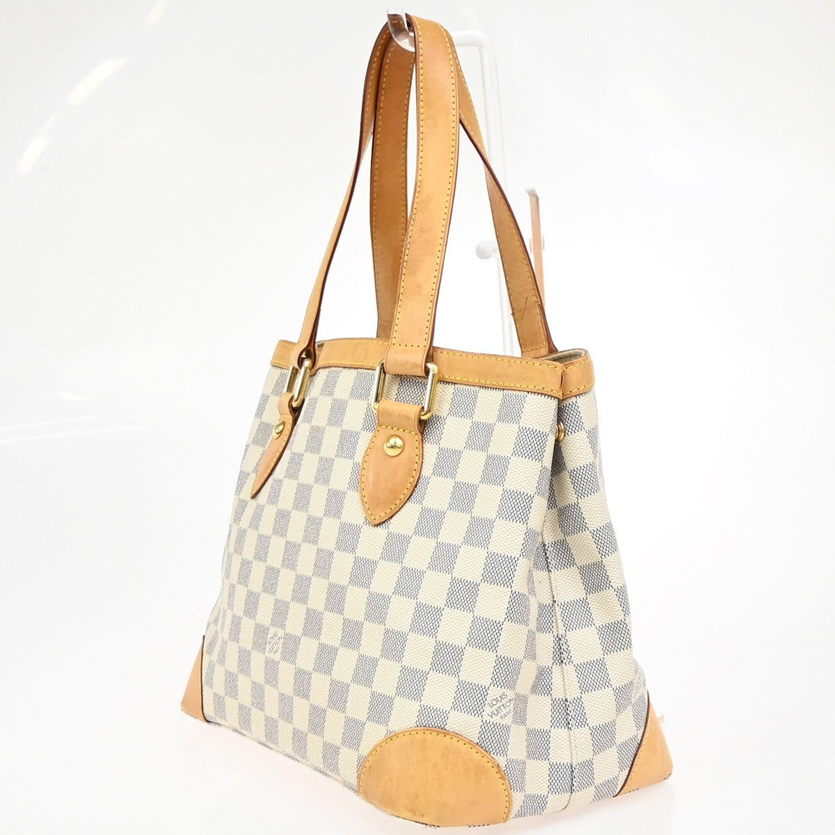 Louis Vuitton Hampstead Damier Ebene White Canvas Tote Bag Bag (Pre-Owned)