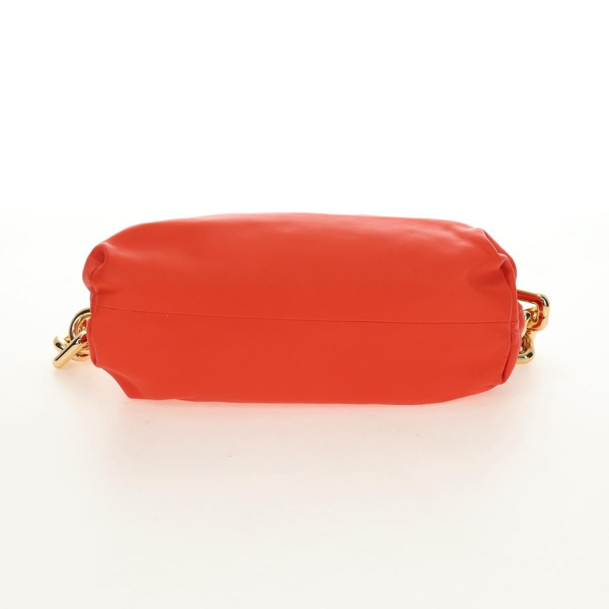 Bottega Veneta The Chain Leather Orange Leather Shoulder Bag Bag (Pre-Owned)