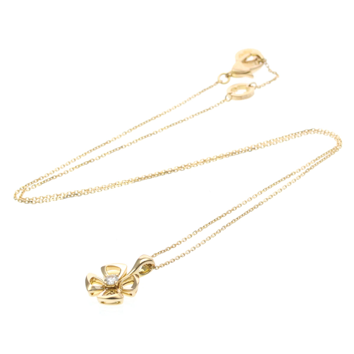 Bvlgari Fiorever Pendant 18K Rose Gold With Ruby And Diamonds Gold Pink_Gold Necklace Jewelry (Pre-Owned)