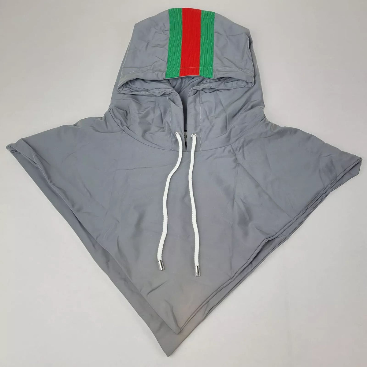 Gucci Unisex Silver Reflective Hood with GRG Web Stripe and Pouch M