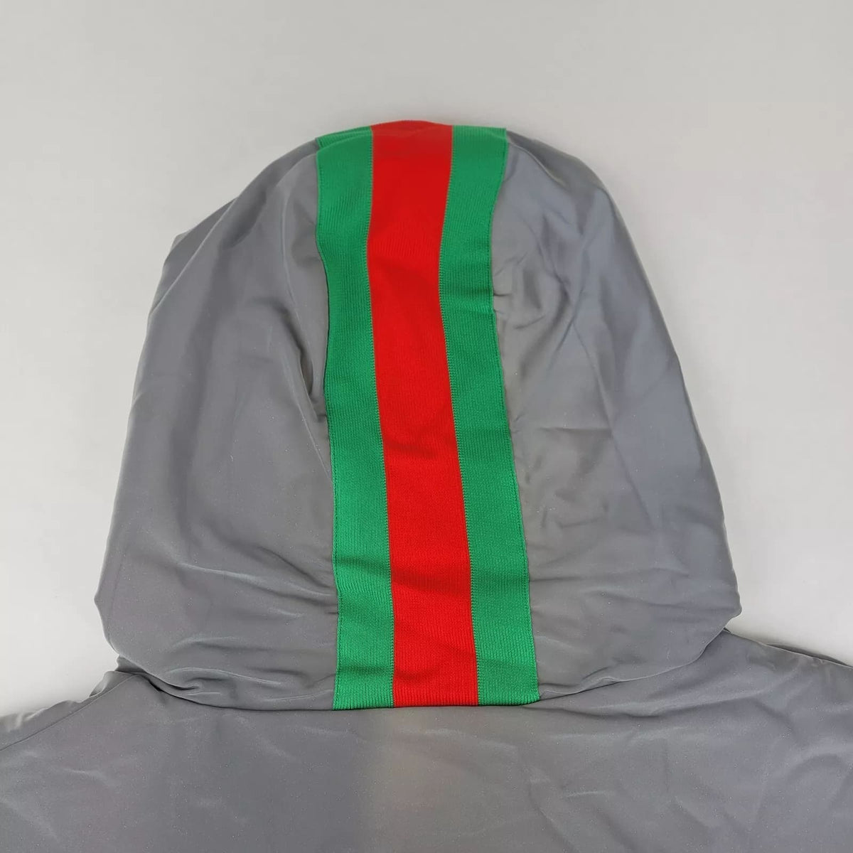 Gucci Unisex Silver Reflective Hood with GRG Web Stripe and Pouch M