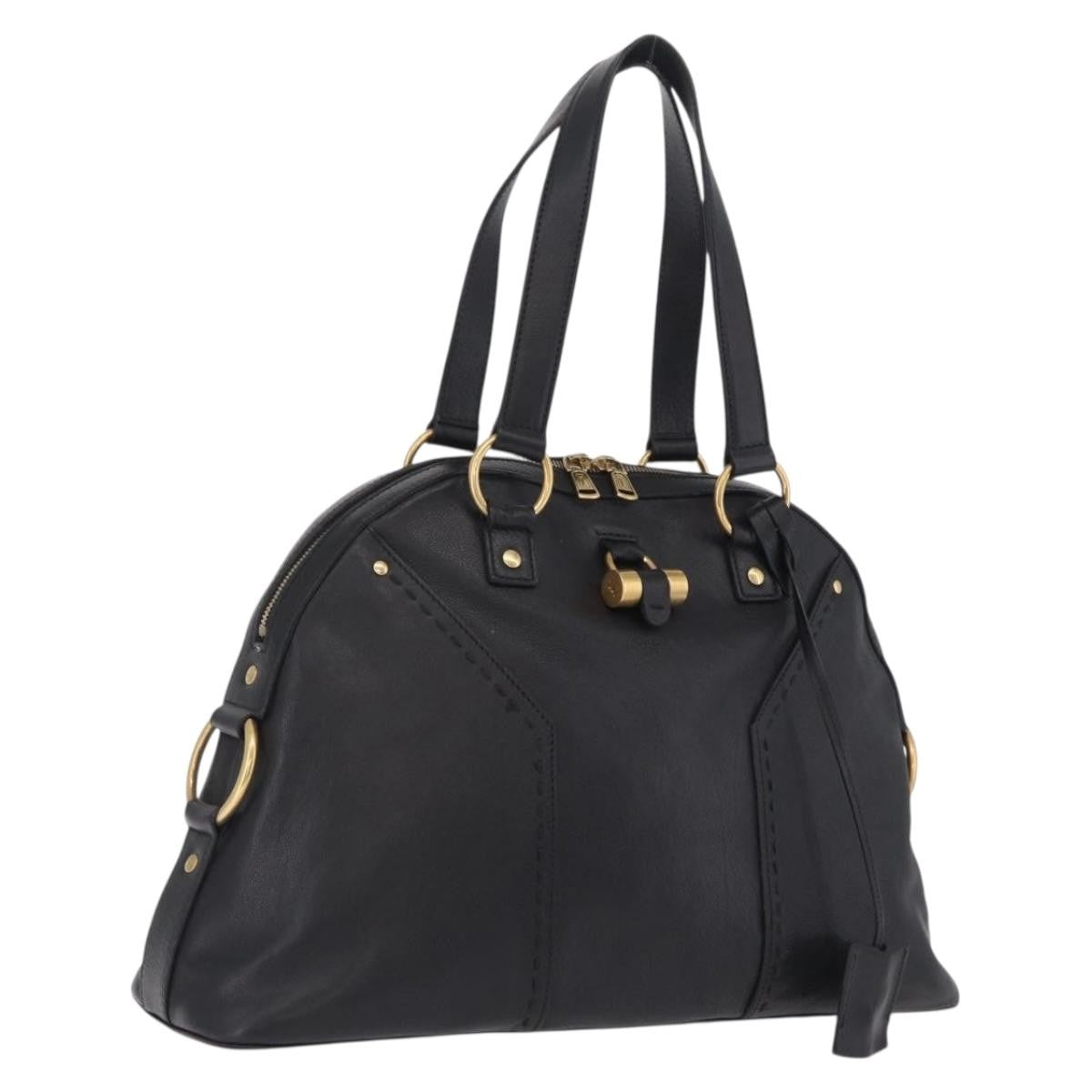 Saint Laurent Muse Leather Black Leather Shoulder Bag Bag (Pre-Owned)