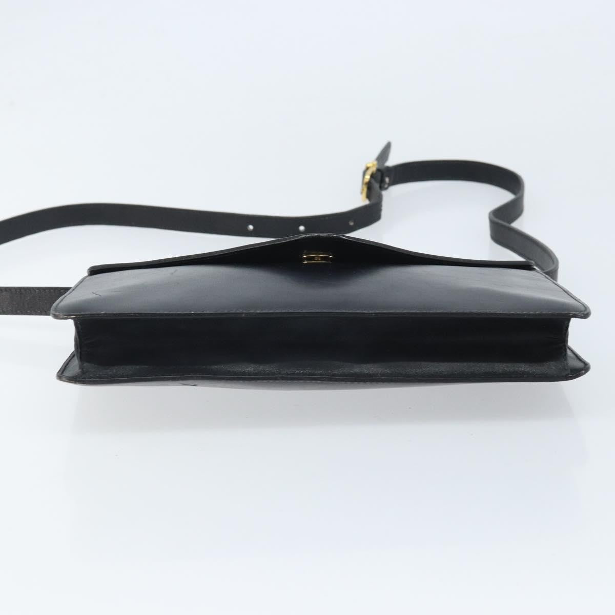 Celine Vintage Leather Black Leather Shoulder Bag Bag (Pre-Owned)