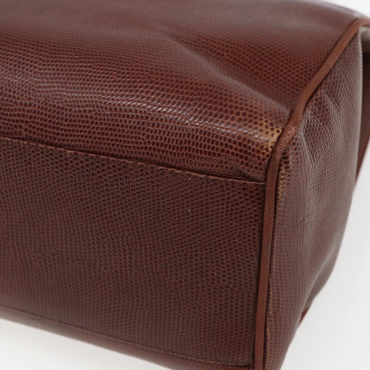 Salvatore Ferragamo Vala Leather Brown Leather Shoulder Bag Bag (Pre-Owned)