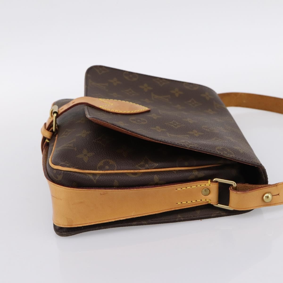 Louis Vuitton Cartouchiere Monogram Brown Canvas Shoulder Bag Bag (Pre-Owned)