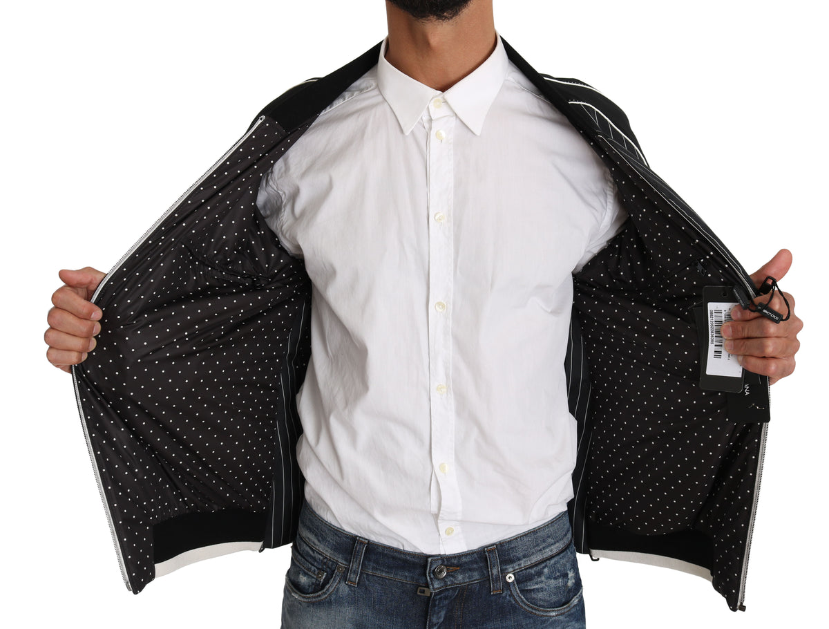 Dolce & Gabbana Black DD58 SG62 Sequined Beaded Men's Jacket