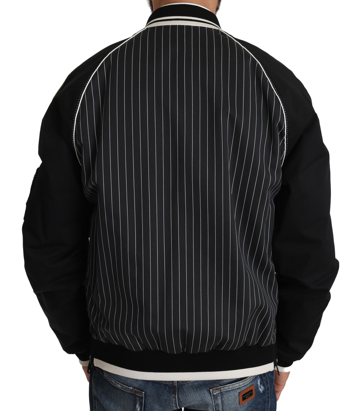 Dolce & Gabbana Black DD58 SG62 Sequined Beaded Men's Jacket