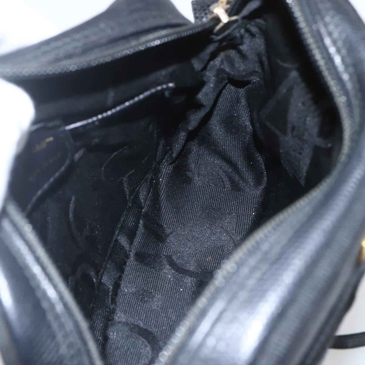 Salvatore Ferragamo Vala Leather Black Leather Shoulder Bag Bag (Pre-Owned)