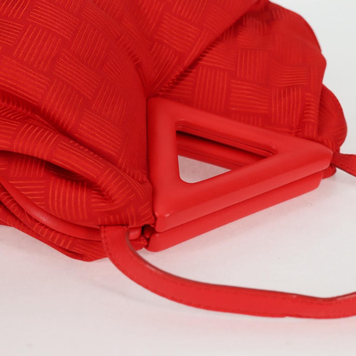 Bottega Veneta Point Chunky Knit Fabric Red Nylon Shoulder Bag Bag (Pre-Owned)